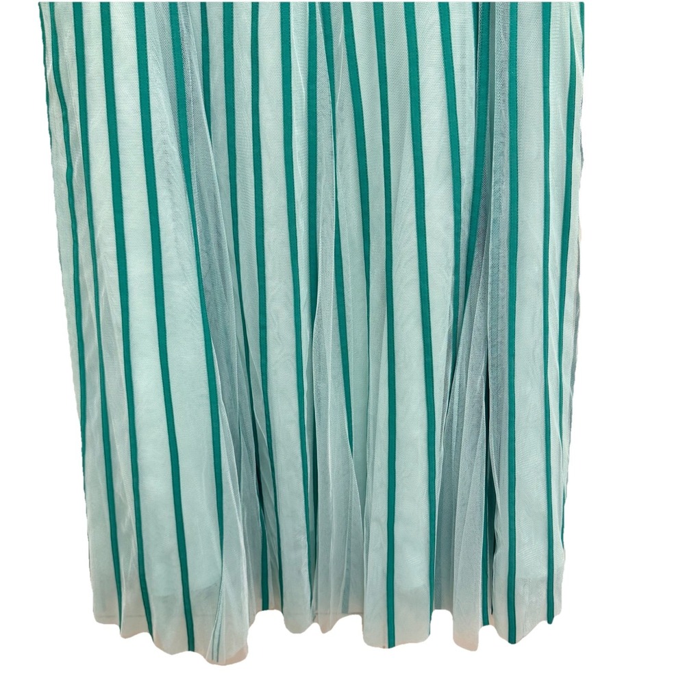 ME + EM Green Tulle Maxi Skirt Striped Fairy Sz 6 Original $495. - Picture 4 of 9